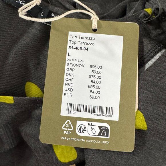 Gudrun Sjoden Terrazzo Top Large Printed Lyocell Blend Casual NWT TP-3510 - Picture 6 of 9